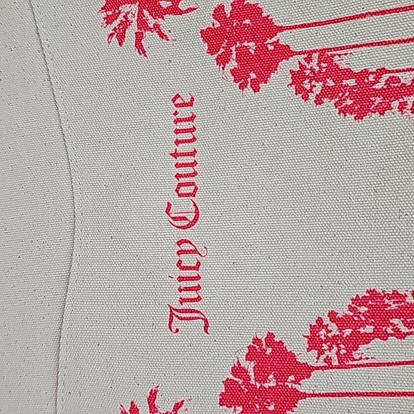 Juicy Couture Canvas Palm Trees Beach Tote Bag - Picture 2 of 5
